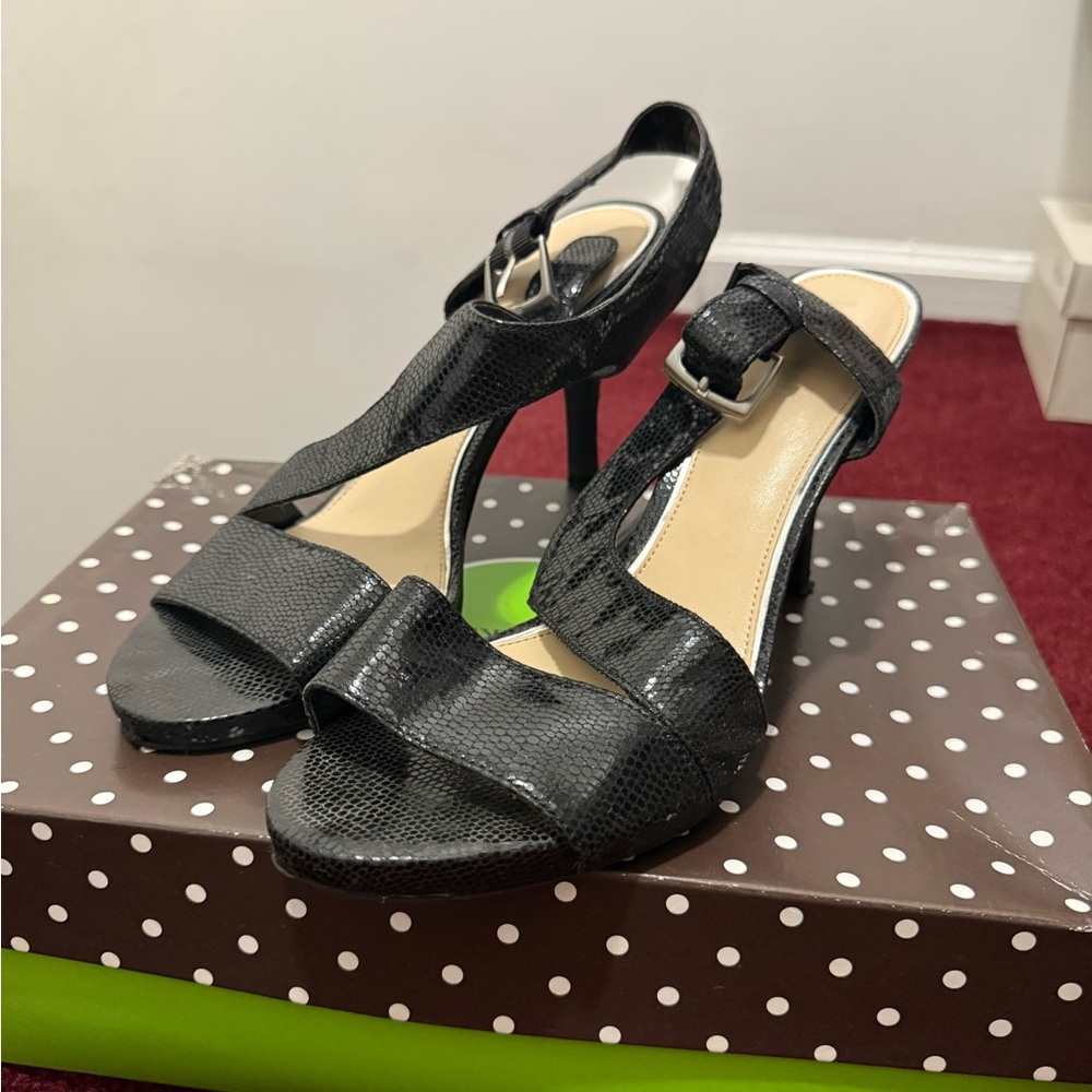 Kelly & Katie Black Strappy Heels